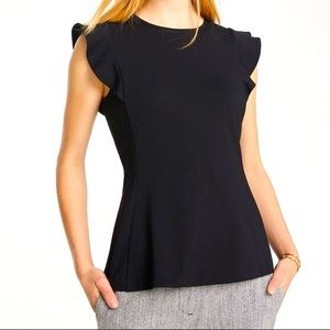 NWT Ann Taylor Flutter Sleeve Top